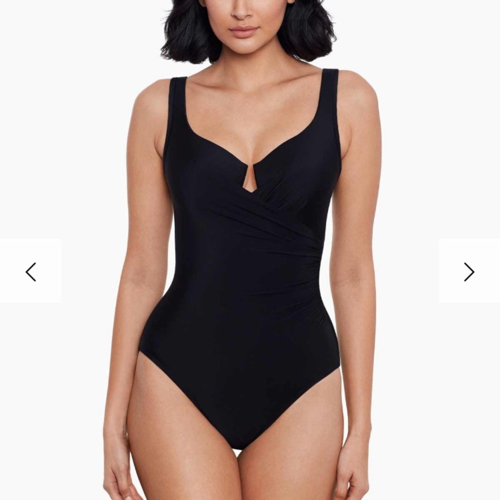 Miraclesuit Escape One Piece , Black, Size 10- NWT